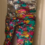 Akira Beautiful  Multicolor Sequin Knee high Stiletto Boots Photo 3