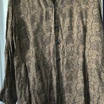 Vintage Deborah Parker 100% silk brown paisley blouse Photo 4
