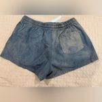 One Teaspoon Free People  Denim Boxer Shorts in Washed Blue Denim Photo 6