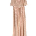 Anthropologie  BHLDN Metallic Dots Paris Maxi Dress Gown Pink Size S Photo 4