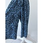 Banana Republic  Blue Leopard Wide Leg Cropped Jumpsuit Sz:  10 (b25) Vacay Mode Photo 2