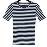 J.Crew NWT Nautical Striped Short Sleeve Long Casual Cotton Top XS Blue White Photo 0
