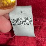 Chico's Vintage  Red Suede Leather Embroidered Jacket Size Small Western Cowgirl Photo 3