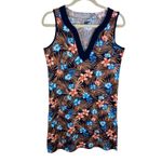 Lands' End  100% Cotton Floral Palm Sleeveless Knee Length Dress Coverup Size S Photo 2