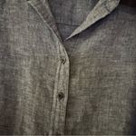 Coldwater Creek  100% Linen 3/4 Sleeve Blue Button Down Shirt Size XL Photo 6