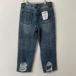 {28/7} EVIDNT Malibu Medium Wash Distressed Girlfriend Jeans Blue Photo 6