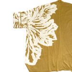 EUC Marla Wynne Women's Mustard Yellow Floral Print Open Front Cardigan Large Photo 6