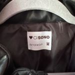 Ci Sono Black Faux Leather Puffer Jacket Photo 1
