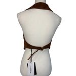 Retrofete Josephine Suede Vest in Cinnamon Large New Womens Sleeveless Top Brown Photo 6