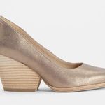Eileen Fisher Hawk Metallic Suede Pump Block Heel size 8 Photo 0
