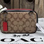 Coach CARRIER PHONE CROSSBODY IN SIGNATURE CANVAS WITH  RADIAL RAINBOW c6760 Photo 2
