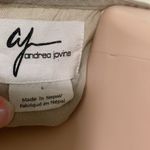 Andrea Jovine  100% linen khaki woman blouse size LARGE Photo 3