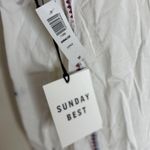 Sunday Best Shirt Womens Small Annalise Embroidered Boho Tassel Peasant Top White Photo 4