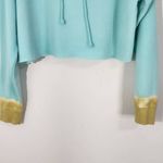 Wild Fable  Blue and Gold Tie-Dye Cropped Hoodie Sweatshirt Size XL Tie-Dye Top Photo 3
