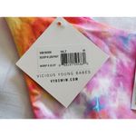 Vicious Young Babes ReversibleTie Dye Scoop Hi Leg Bikini Bottoms Pink Multi (M) Size M Photo 2