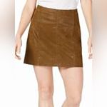 Free People  brown leather mini skirt 2 Photo 4