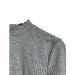 BP. Gray Medium Heather Mock Neck Long Sleeve Crop Top Size‎ Medium NEW Photo 2
