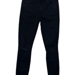 MOTHER The Looker Ankle Fray Jeans Gold Bolt Women’s Size 24 Cropped Skinny Black Photo 2