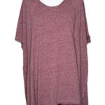 Free People Movement City Vibes Oversized Red Marl Tshirt Tee Size Medium Womens Photo 0