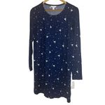 Charter Club  Women's S Nightgown Butter Soft Sleep‎ Shirt Blue Star Reindeer Photo 1