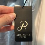 Adrianna Papell  NWT Icy Mint Pleated Satin Gown Size 12 Beaded Neck Formal Dress Photo 10