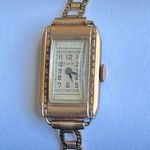 Elgin women’s vintage art deco antique 10k gold filled watch adjustable 6 Photo 0