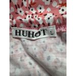 HUHOT Halter Dress Floral Ruched Summer Casual Sundress Pink White L Size L Photo 9