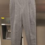 ANINE BING ππ Becky Trouser Pant ~ Straight Leg High Waisted Grey Fishbone 36 Photo 0