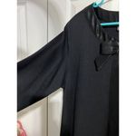 Carole Little Womens Black Tunic Top W/ Satin Bow Detail Size 12 Photo 2