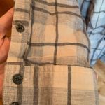 Calvin Klein Jeans  Plaid Cotton V Neck Button Up Shirt  Top Size large Photo 3