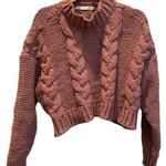 Altar'd State NWT Altar State Nostalgia Rose Pink Cropped Sweater Size S Boxy Fit Photo 9