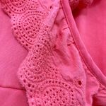 Sunburst Kiss Coral Pink Ruffle Peplum Top L Sleeveless Eyelet Lace Festival Size L Photo 10