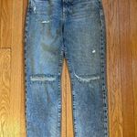 Alice + Olivia  Amazing Removed Waistband Genevive High Waist Straight Leg Jeans Photo 0