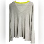 Paper + Tee Paper Tee Light Gray Ribbed Top Photo 3