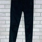 AG Adriano Goldschmied AG The Legging Ankle Super Skinny Black Faux Leather Jeans Size 25 Photo 3