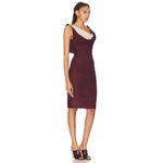 Bottega Veneta  Fluid Suede Dress in Mahogany & Sand 34 0 2 Womens Midi Leather Photo 3