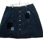 Harper Liv Women Denim Pencil Skirt 22 Patch work Botton Front Closure Pockets Blue Size undefined Photo 0