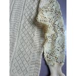 J.Crew J.‎ Crew Women's 2XL Beige Lace Knit Pullover Sweater Long Sleeve Photo 2