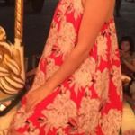 Leith Red Floral Racerback Dress Photo 1