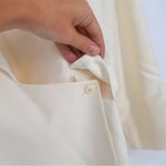 ZARA Collared Plunge Blazer Dress Stretch Wool Blend in Cream Ivory Women's XS Photo 4