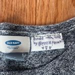 Old Navy gray and white sparkle bow embroidered sweater Photo 2