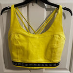 City Chic New CCX Logo Crop Hot Shot Unlined Bra Citrus Yellow XL/22 Photo 0