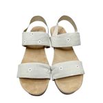 Life Stride  Sandals Size 8.5 Gray Floral Elastic Slingback Open Toe Wedges Photo 5