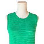 J.Crew - Green Crochet Knit Cotton Sweater Vest Tank Top Sz M Photo 2