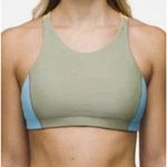 prAna Baja Bound Bikini Top Sweet Agave Color Block Green Blue Womens Size XS Photo 1