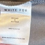 White Fox Boutique White‎ Fox Be My Lover Midi Silver Event Wedding Guest Bridemaid Shiny Dress L Photo 6