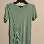 Beulah  Knot T-Shirt Dress Green- One Size Photo 1