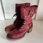 Fly London  red Metz lace up boots size 40 (their US 9-9.5) Photo 1