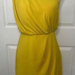 NWT GB Gianni Bini One Shoulder Dress Party Cocktail Embellished Yellow Size 7 Yellow Photo 0