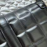 ZARA Elegant Black Quilted Shoulder Bag adjustable strap inside pocket gold lock Photo 3